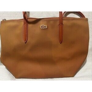 Lacoste Bag! Orange  10.5 X 17.5 Inch!  Fair Condition